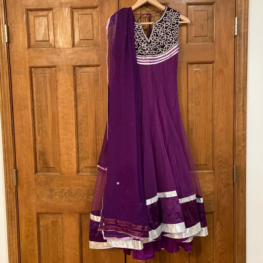Designer Purple Anarkali